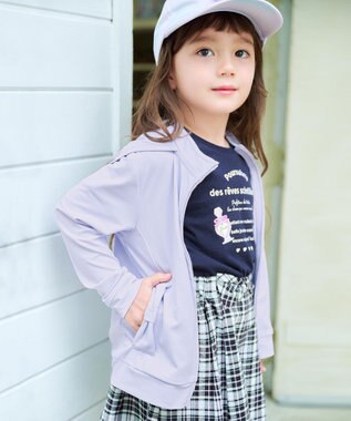 ANY KIDS UVカット リボンパーカー サックスブルー