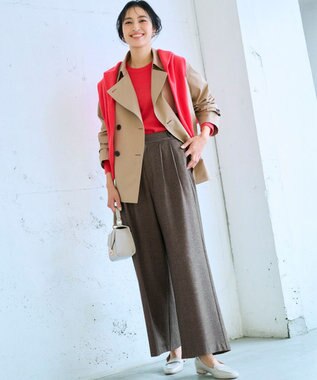 23区 【先行予約】エアータンブラー TCギャバジン ハーフ コート キャメル系