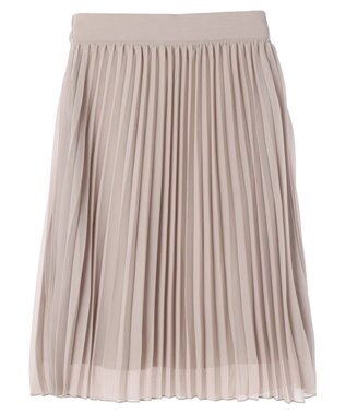 earth music&ecology すきな丈シフォンプリーツスカート Gray Beige