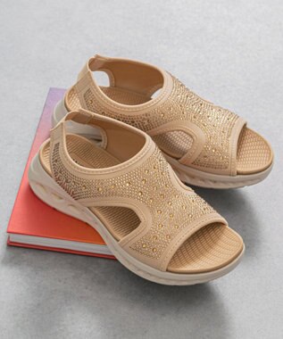 Bridget Birkin 【VINCULUM】フレックスソールビジューサンダル ベージュ