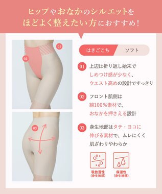 Wing ガードル　ロング丈　【肌合いスムースパンツ】　ほどよくおなか押さえ　やさしいはきごこちと肌ざわり　ソフトタイプ　ウイング／ワコール　KQ2760 ブラウン