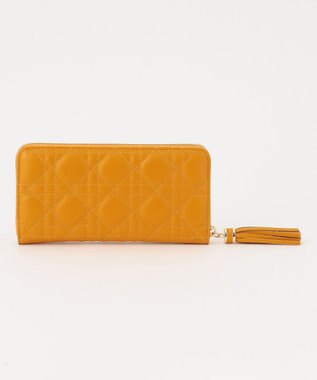 LA BAGAGERIE シープキルティング　ラウンドウォレット マスタード