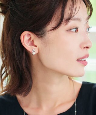 Tiaclasse 【選べる2TYPEデザイン】【金属アレルギー対応】クロスドロップピアス＆イヤリング イヤリング：シルバー