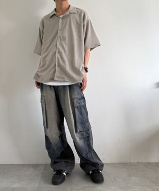 WEGO アンサンブルサッカーシャツ(SS) グレー