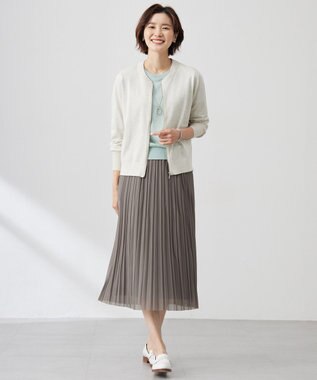 J.PRESS LADIES 【洗える】ラメニット ブルゾン ナチュラル系