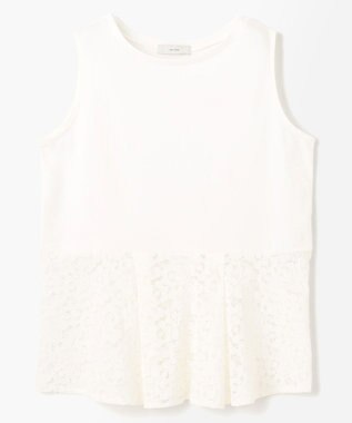 ANY L 【洗濯機可】タックヘムコンビインナー オフ/レース