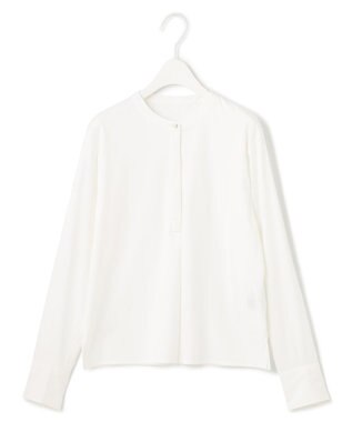 ICB 【洗える】 コンビネーションジャージー ヘンリーネックカットソー オフホワイト系