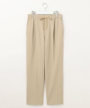自由区 ライトフィールジャージータックテーパード パンツ ベージュ
