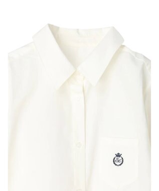 earth music&ecology ロゴ刺繍シャツ Off White