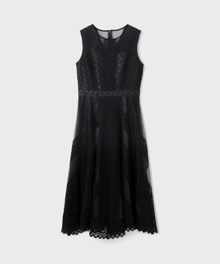 GRACE CONTINENTAL レースパッチワークドレス ブラック