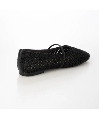 ing <ing>メッシュコードフラットシューズ ブラック