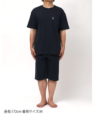 ワコール／睡眠科学 パジャマ 綿100%(本体) ワッフル素材 5分袖 半袖 5分丈 メンズ YGT126 睡眠科学／ワコール コン