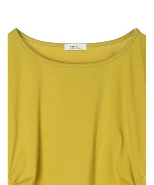 earth music&ecology ドロストギャザードッキングＴシャツ Yellow