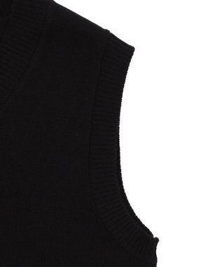 WEGO 【SCHOOLITEM】無地ニットベスト ブラック