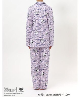 WACOAL ワコール_リラックス＆スリープ パジャマ 長袖 長ズボン オーガニックコットン100%(本体) PEANUTS スヌーピー レディース FDX552 /ワコール ピンク