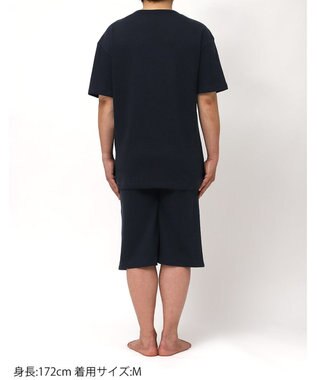 ワコール／睡眠科学 パジャマ 綿100%(本体) ワッフル素材 5分袖 半袖 5分丈 メンズ YGT126 睡眠科学／ワコール コン