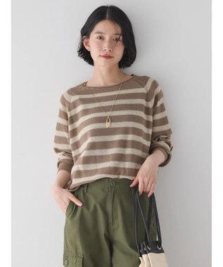 AMERICAN HOLIC ボートネックニットプルオーバー