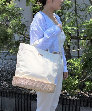 ROOTOTE 2818【ラタン:カゴバッグ】EU.ラウンド.スロース-A 01：クリーム