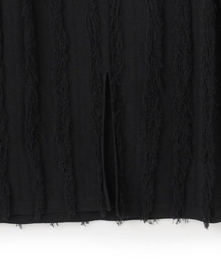 ICB 【洗える】カットジャガード ニットスカート ブラック系