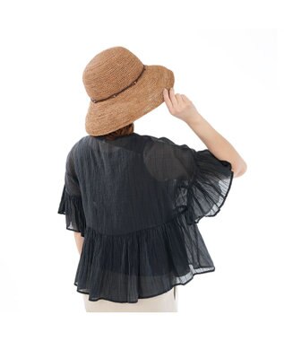 IBIZA ラフィア　ハット 濃茶