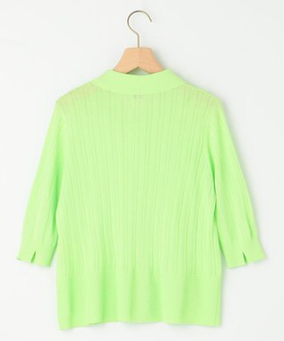 組曲 L 【WEB限定カラーあり】衿付きシアーニットポロ 【WEB限定】セロリ系9