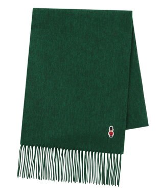 MOONBAT 【WEB限定】MACKINTOSH PHILOSOPHY バッキンガムベア付きウール100%無地マフラー (パッケージ付き) グリーン