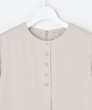 J.PRESS LADIES S 【2way】セラテリーダブルクロス 襟付き ワンピース グレージュ系