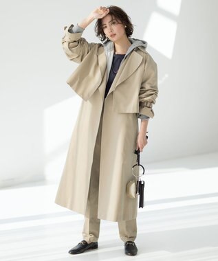 ICB L T/Cシャンブレーツイル 3WAYコート シャンブレーベージュ系