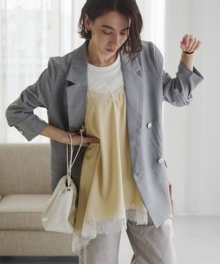 WEGO 【ANGIE VINTAGE】リネンライクジャケット グレー