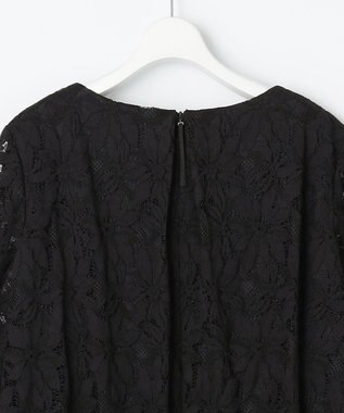 自由区 L 【17号サイズまで展開・カタログ掲載】トリアセダブルクロスレース ワンピース ネイビー