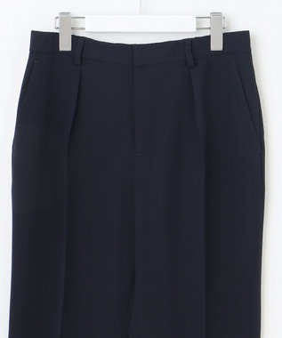 自由区 L 【セットアップ対応・接触冷感・UVケア・洗える】ライトストレッチテーパード パンツ ネイビー