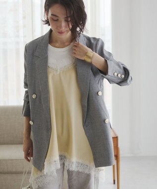 WEGO 【ANGIE VINTAGE】リネンライクジャケット グレー