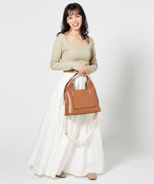 LA BAGAGERIE 【veganview】triangle shape mini tote bag キャメル