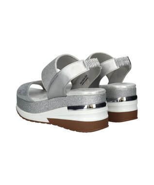 Bridget Birkin 【Bridget Birkin】ビジューグリッタープラットフォームサンダル シルバー