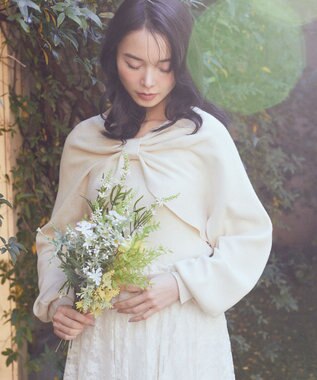 earth music&ecology 【WEB限定】リボンニットアンサンブル Ivory