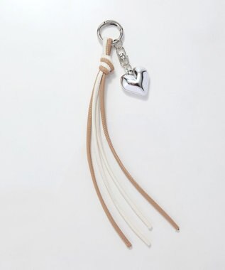 Phoebe ハートバイカラーレザーコードバッグチャーム マルチ1