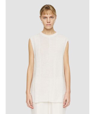 【洗える】リネンブレンド　タンクトップ