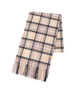 MOONBAT WEB限定【洗える】ミエル (miel) カシミヤ100％ チェックストール ベージュ