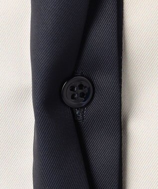 BEIGE， GADE / モノトーンドット柄バンドカラーブラウス Navy Mix