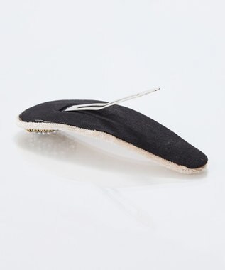 Phoebe 【生産終了】クラッシービジューヘアピン　ベージュ/ベロア ベージュ