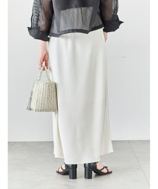 Te chichi バイアスサテンスカート オフホワイト