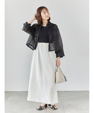 Te chichi バイアスサテンスカート オフホワイト