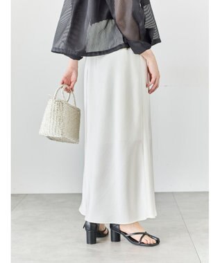 Te chichi バイアスサテンスカート オフホワイト