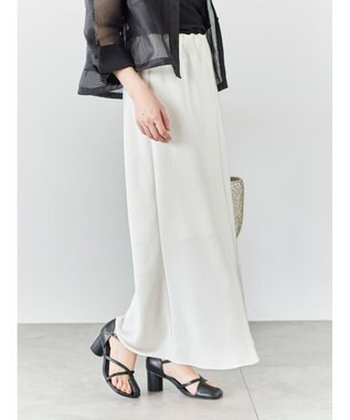Te chichi バイアスサテンスカート オフホワイト