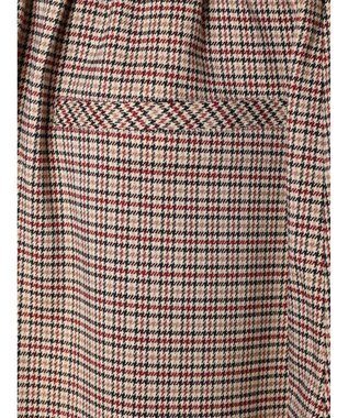 earth music&ecology チェックストレートパンツ Check Beige