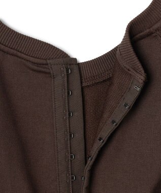 UNFILO L ライトウェイト スリーブレス スウェット ブラウン