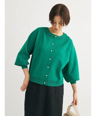 Green Parks ・ｆｕｒｒｙ　ｒａｔｅ２ｗａｙかる~いニットカーデ Green