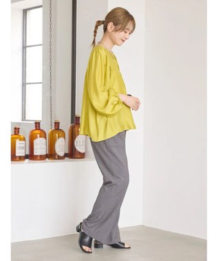 AMERICAN HOLIC 袖ボリュームシアーブラウス Yellow