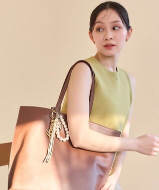 Phoebe ハートバイカラーレザーコードバッグチャーム マルチ1