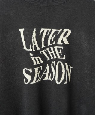 WEGO ウェーブロゴジャガードニットプルオーバー ブラック